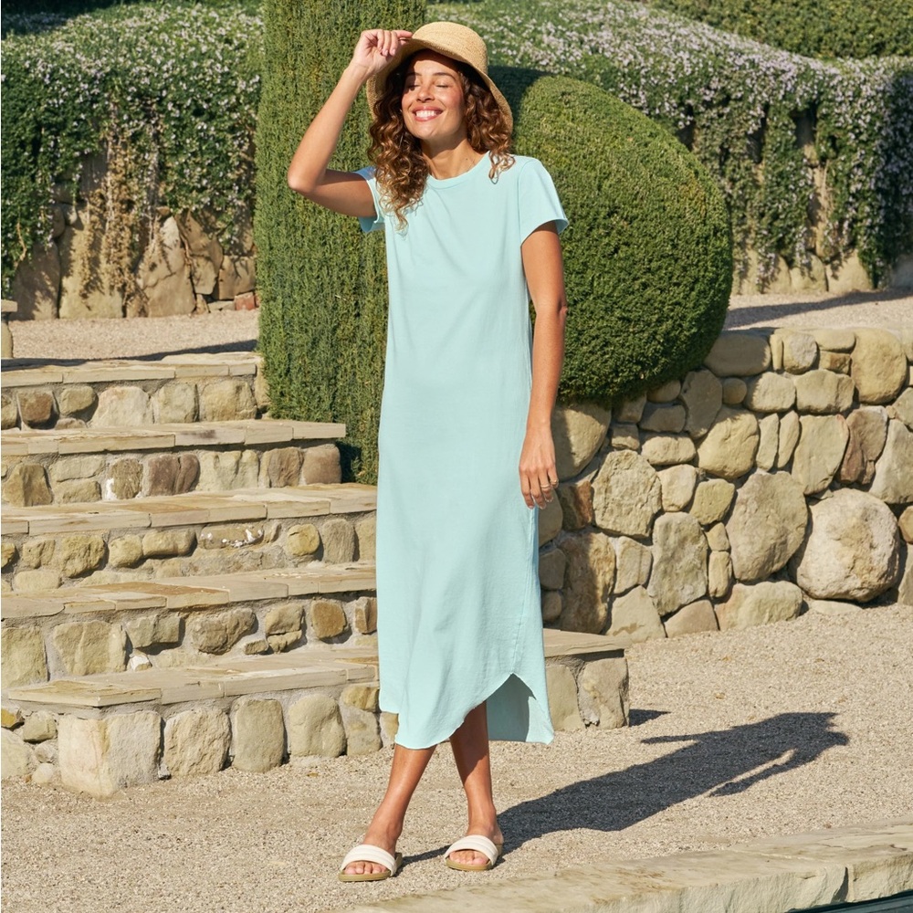 NWOT! Frank & Eileen | HARPER Perfect Tee Maxi Dress | Dewberry Mineral Wash | L
